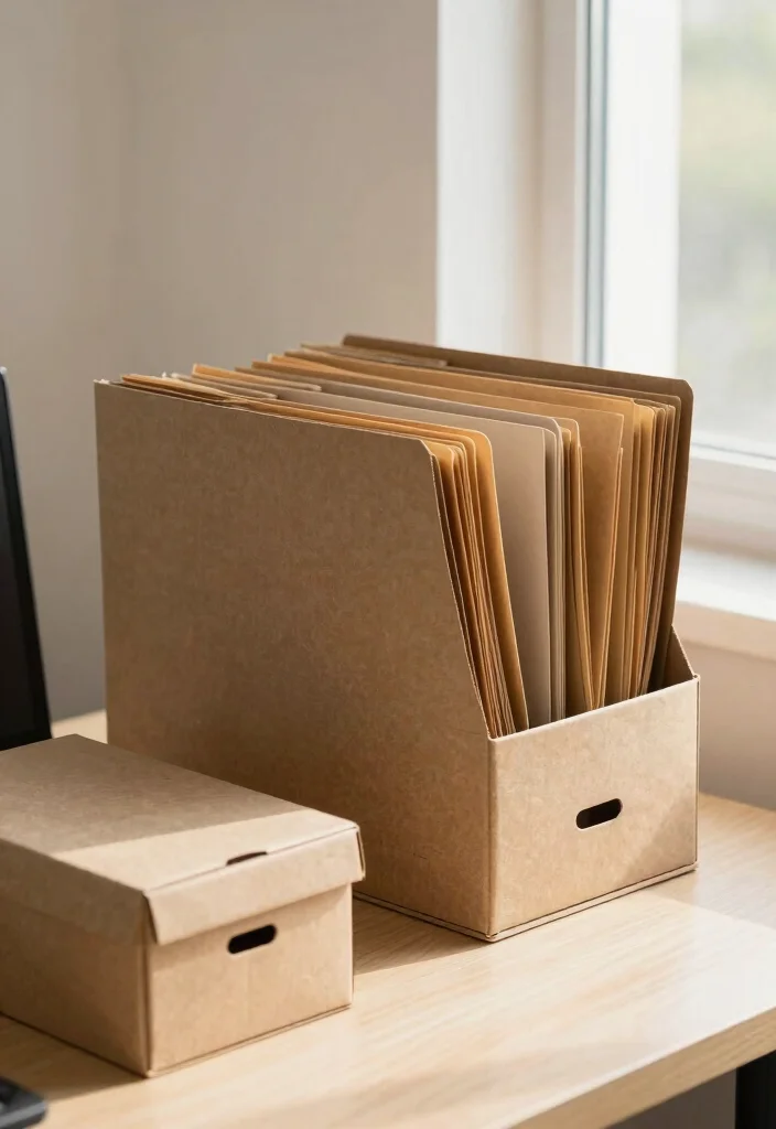 30 Office Files Arrangement Ideas Smart and Stylish - 23. Sustainable Filing Options 1