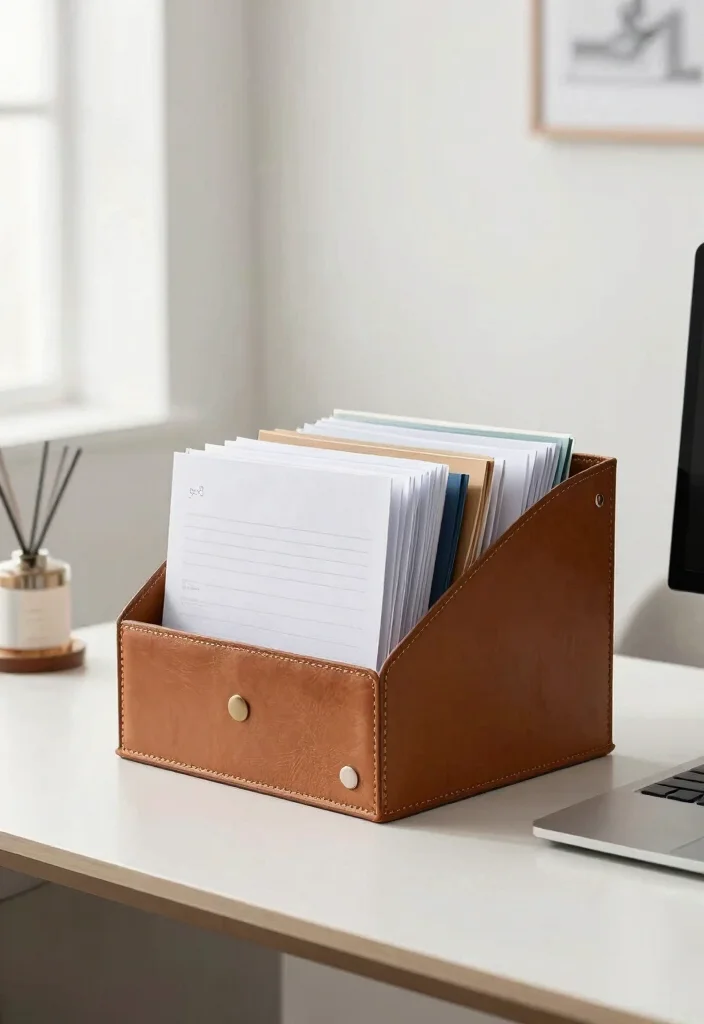 30 Office Files Arrangement Ideas Smart and Stylish - 24. Elegant File Caddies 1