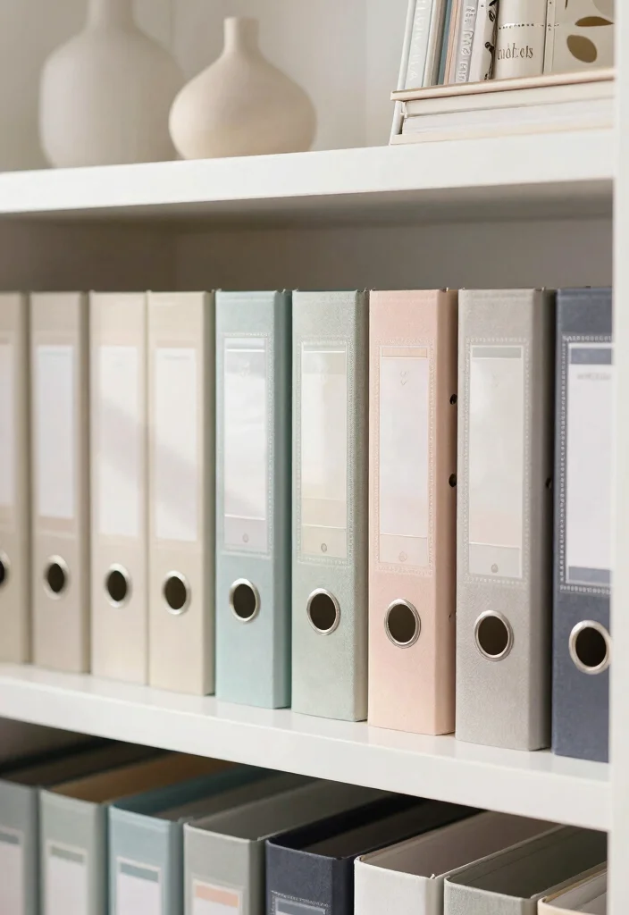 30 Office Files Arrangement Ideas Smart and Stylish - 3. Stylish Binders and Labels 1