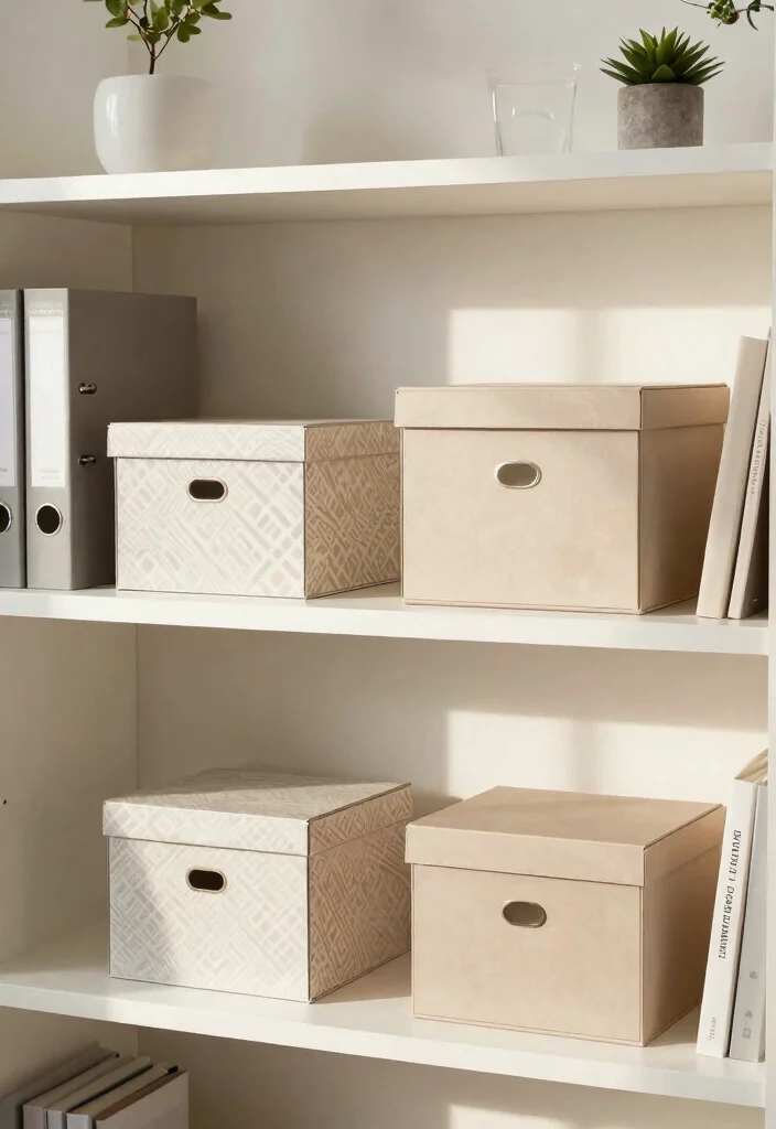 30 Office Files Arrangement Ideas Smart and Stylish - 5. Decorative File Boxes 1