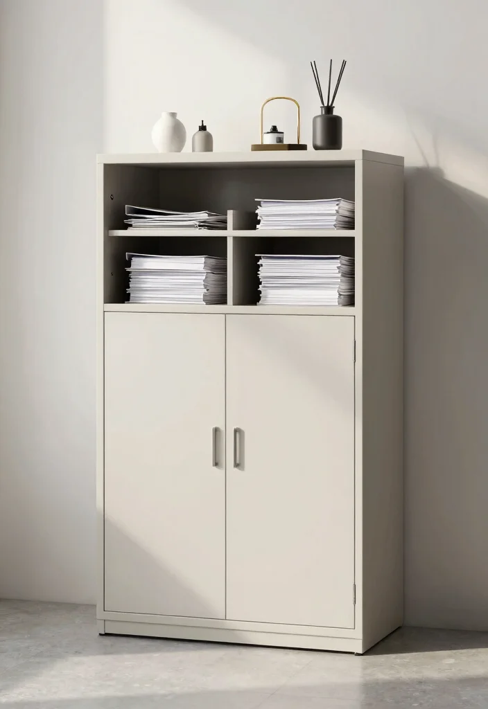 30 Office Filing Cabinet Ideas Stylish Organization - 16. Minimalist Design 1