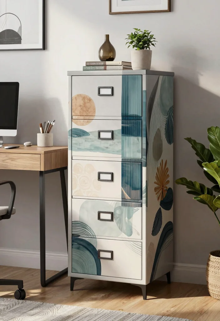 30 Office Filing Cabinet Ideas Stylish Organization - 20. Artistic Inspirations 1