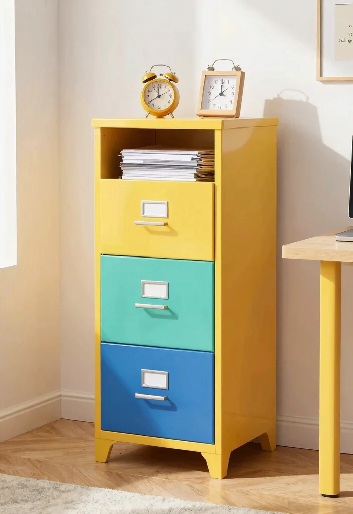 30 Office Filing Cabinet Ideas Stylish Organization - 24. Quirky Designs 1