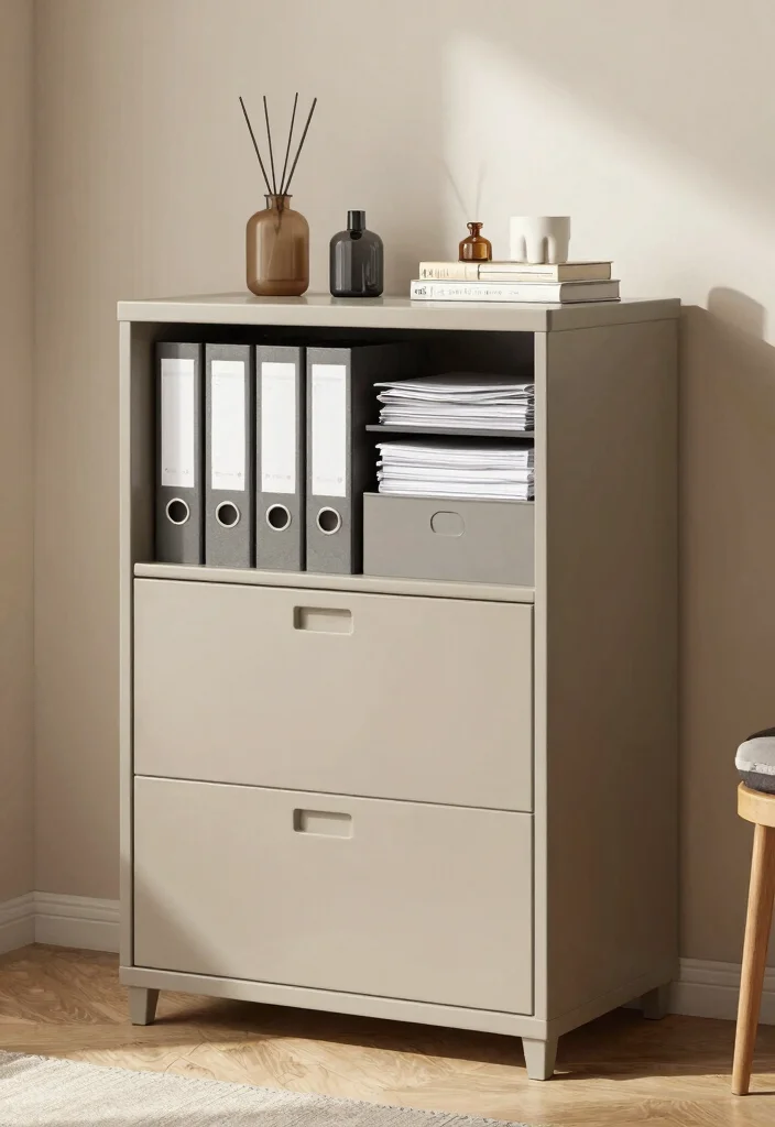 30 Office Filing Cabinet Ideas Stylish Organization - 27. Harmonious Color Palette 1