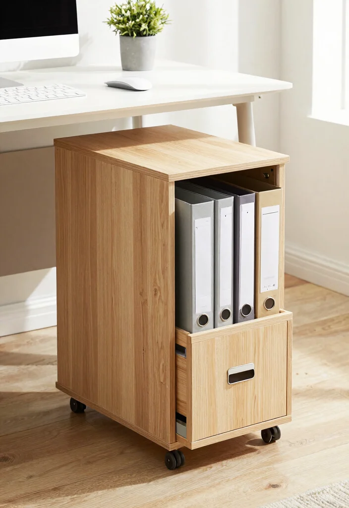 30 Office Filing Cabinet Ideas Stylish Organization - 8. Under-Desk Solutions 1
