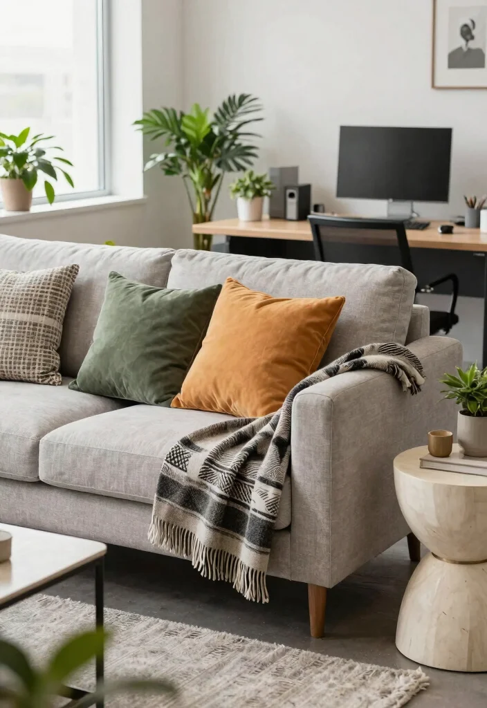 30 Office Sofa Design Concepts Cozy Seating for Your Space - 17. Innovative Sofa Accessories 1