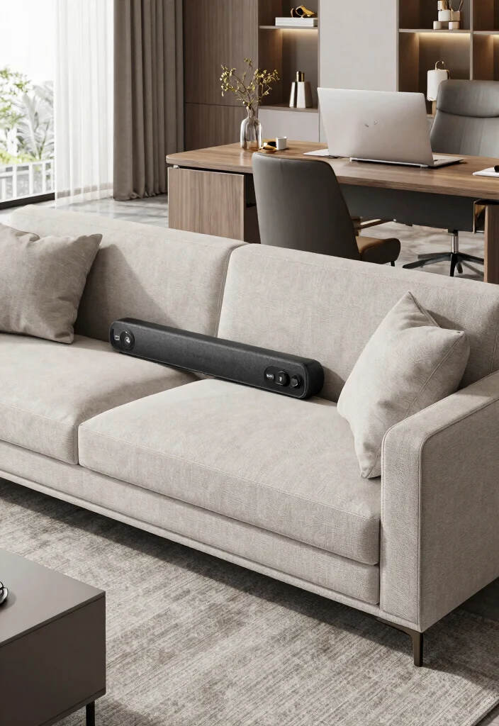 30 Office Sofa Design Concepts Cozy Seating for Your Space - 25. Smart Sofa Features 1