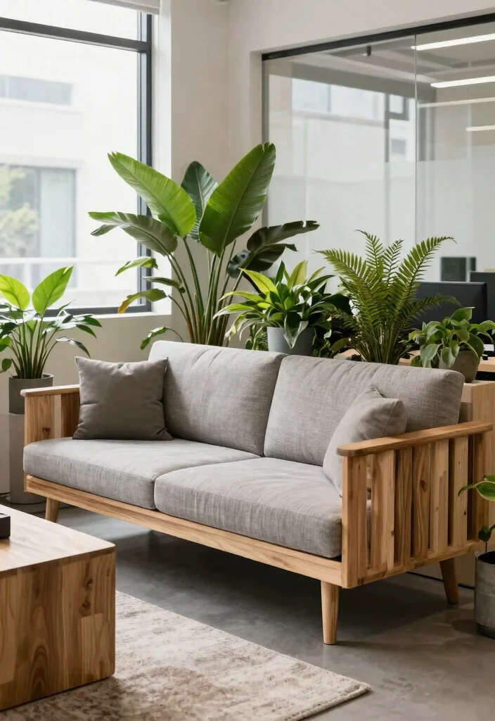 30 Office Sofa Design Concepts Cozy Seating for Your Space - 26. Outdoor-Inspired Sofas 1