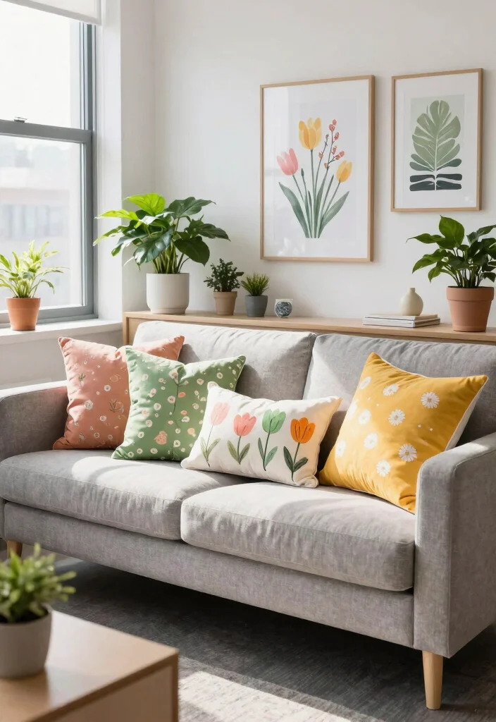 30 Office Sofa Design Concepts Cozy Seating for Your Space - 28. Seasonal Decor Integration 1