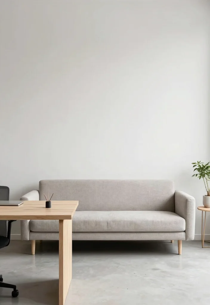 30 Office Sofa Design Concepts Cozy Seating for Your Space - 6. Minimalist Aesthetic 1