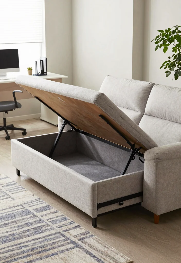 30 Office Sofa Design Concepts Cozy Seating for Your Space - 8. Sofas with Integrated Storage 1