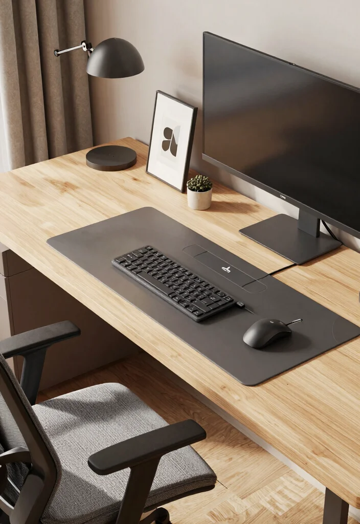 30 Office Table Ideas: Stylish Desks for Every Space - 14. Modern Tech-Friendly Desk 1