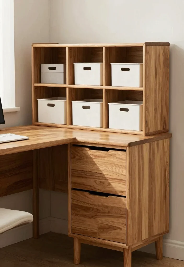 30 Office Table Ideas: Stylish Desks for Every Space - 20. Smart Storage Desk 1