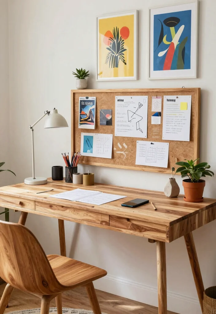 30 Office Table Ideas: Stylish Desks for Every Space - 25. Inspired Creative Workspace 1
