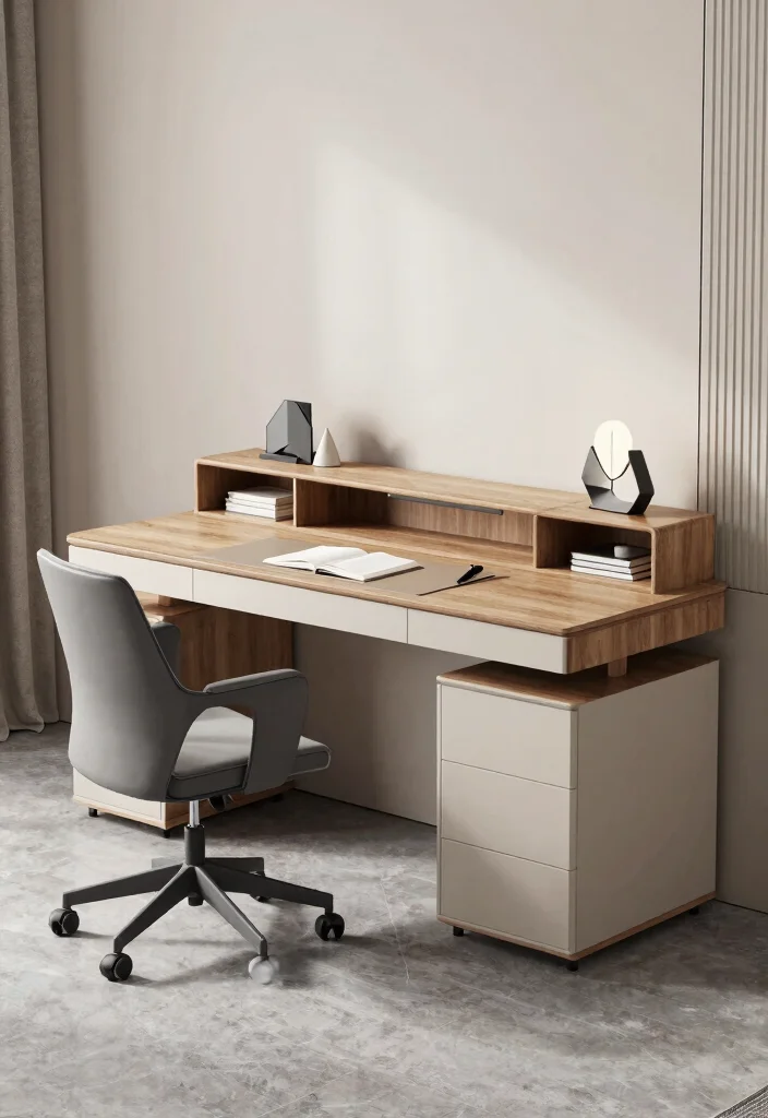 30 Office Table Ideas: Stylish Desks for Every Space - 26. Sleek Contemporary Desk 1