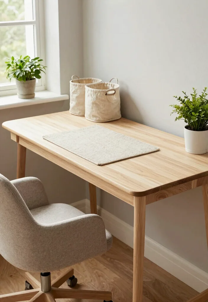 30 Office Table Ideas: Stylish Desks for Every Space - 5. Scandinavian Style Desk 1