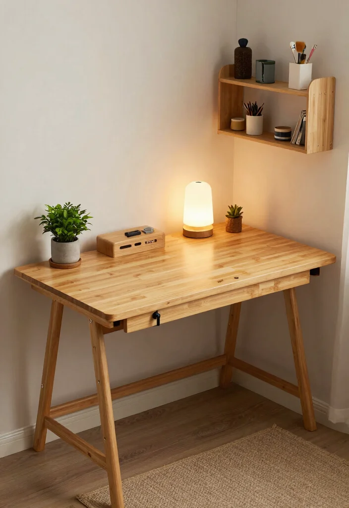 30 Office Table Ideas: Stylish Desks for Every Space - 6. Compact Folding Desk 1