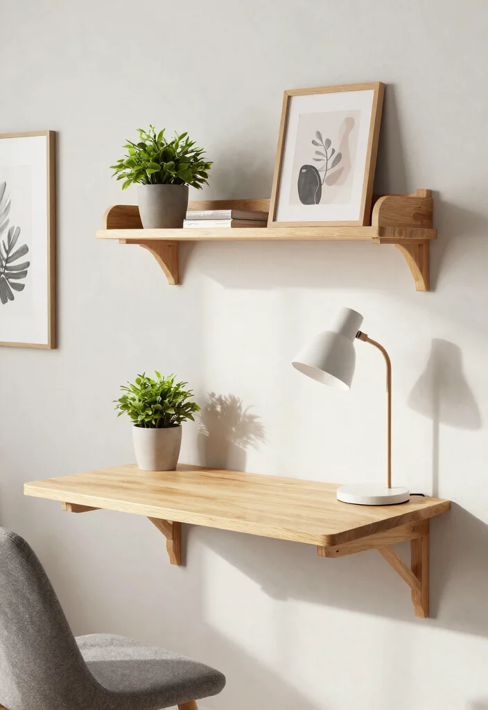 30 Office Table Ideas: Stylish Desks for Every Space - 8. Floating Desk 1