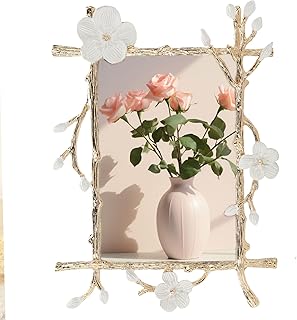 4x6 Gold Picture Frame Decor Ornate White Floral Photo Frames with High ...