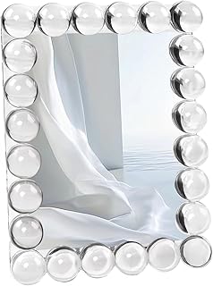 5x7 Clear Bubble Crystal Picture Frame,with 24 Clear Balls,Crystal Stand...