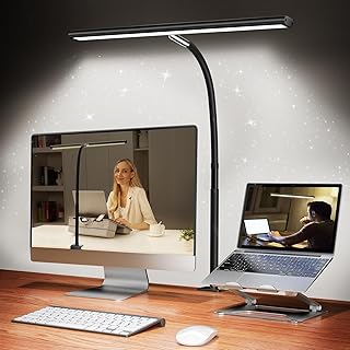 Airlonv LED Desk Lamp for Office Home, Eye-Caring Desk Light with Steple...