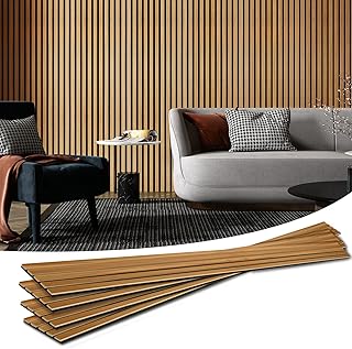 Art3d 4-Pack Acoustic Wood Slat Wall Panels for Interior Decor, 3D Flute...