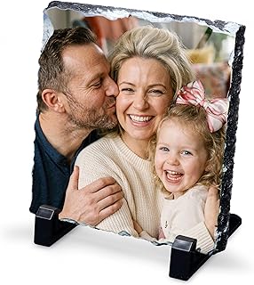 ArtPix 3D Personalized Picture Slate Frame, Customized Photo Print Stone...