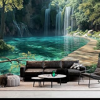 BSFHH Nature Tapestry Forest Tree Sea Cave Wall Hanging, Stream Through ...