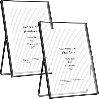 Black 5x7'' Floating Picture Frame Set of 2,For Photo Sizes (3.5 x5'',4x...