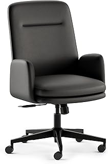 Branch Softside Mid Century Modern Office Chair, Vegan Leather - Removab...