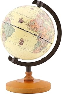 CALIDAKA Antique Globe 5.5 inch / 14 cm Dia, Geographic Globes with A Wo...
