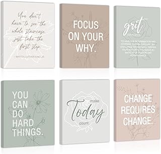 CHDITB Motivational Quotes Frame Canvas Wall Art, Inspirational Wall Dec...