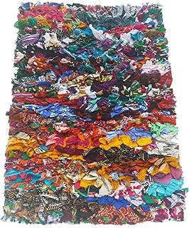 Chardin home Rainbow Shag Rug Multi Color | Boho Rug for Bedroom, Kitche...