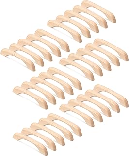 Chunful 30 Pcs Wood Drawer Pulls Wood Cabinet Pulls Handles Unfinished K...