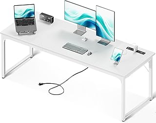 Coleshome 71 Inch Computer Desk with USB Ports, Large Office Desk, Long ...