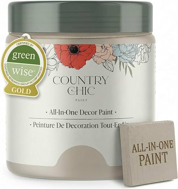 Country Chic All-in-One Chalk Paint for Furniture, Cabinets, Home Decor,...