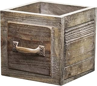 Country Style Wood Planter Box [1-Drawer] Rustic Wooden Flower Box - 5.5...