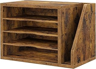Creso hom Mail Sorter, File Organizer Desktop, Wood Desk Organizer with ...