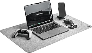 DELTAHUB - Minimalistic Felt Desk Protective Pad, Anti-Fray, Anti-Slip, ...