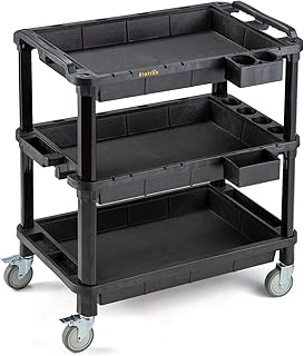ELAFROS Multi-Use Utility Cart - 32.4x18.3 Heavy-Duty Service Cart with ...