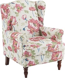 EROMMY Floral Accent Chair, Comfortable High Back Upholstered Armchair w...