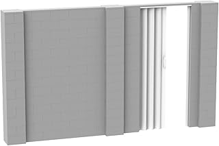 EverBlock 12’ x 7’ Wall Kit with Accordion Door | 3’ x 7’ Doorway | Modu...
