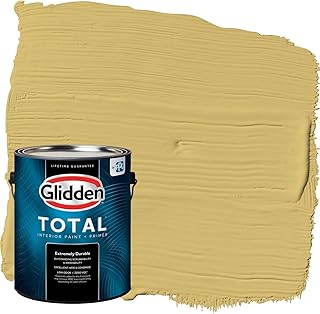 Glidden Total Interior Wall Paint & Primer All-in-One, Spicy Mustard/Yel...