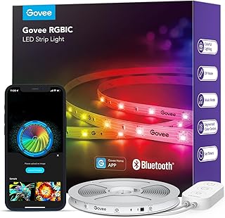Govee RGBIC LED Strip Lights, 32.8ft Smart LED Lights for Bedroom, Bluet...