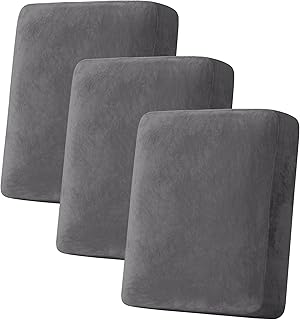 H.VERSAILTEX Velvet Stretch Couch Cushion Cover Plush Cushion Slipcover ...
