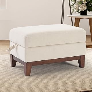 HAOMARKETS Multifunctional Storage Ottoman with Flip-Top Table, Upholste...