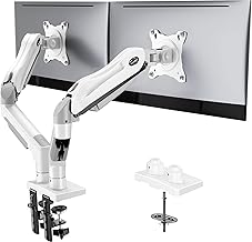 HUANUO Dual Monitor Stand - Full Adjustable Monitor Desk Mount Swivel Ve...