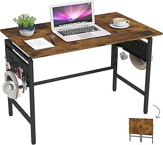 Hadulcet Folding Desk, Foldable Desk Table 40