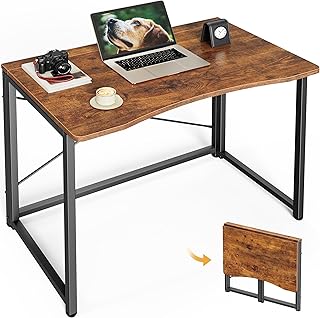 Huuger Folding Desk for Small Spaces, 31.5 Inch Foldable Computer Table,...