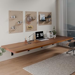 IAE Floating Wall Mounted Folding Table Desk with Pine Wood,72
